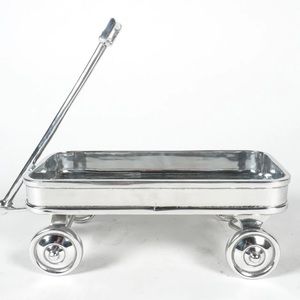 Mariposa Silver aluminum wagon serving tray